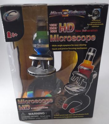 'YOUNG PERSONS' NEW GENERATION MICROSCOPE - NEW IN BOX - WIDE ANGLED EYE PIECE FOR EASY VIEWING 