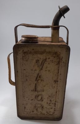 VINTAGE VALOR PETROL, PARAFFIN, OIL CAN STANDING 13 X 6 X 6 INCHES