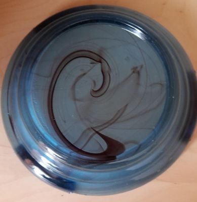 BEAUTIFUL VINTAGE DAVIDSON CLOUD GLASS BASE PLINT - 6 INCH DIAMETER IN VGC