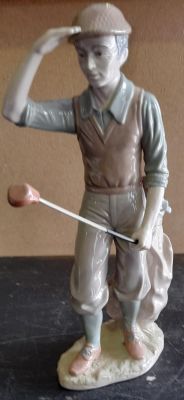 TALL SPANISH NADAL CERAMIC GOLFER IN VGC - 13 INCHES IN HEIGHT