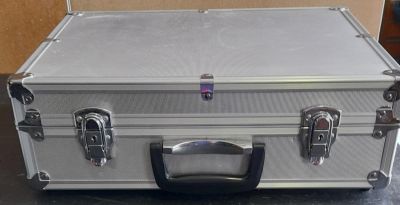 ALUMINIUM CASE WITH KEYS 18 X 13 X 6 INCHES
