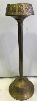 1910 ART NOUVEAU HEAVY BRASS BAR/CINEMA ASHTRAY - MAKERS MARK DUTCH 'KMD DAALDEROP' STANDS 29 