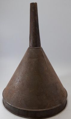 LARGE VINTAGE GARAGE FUNNEL 12 INCHES IN HEIGHT 10 INCH DIAMETER