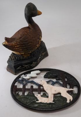 MALLARD DOORSTOP &amp; DOG TRIVET MALLARD 8 INCHES IN HEIGHT TRIVET 9 INCHES ACROSS