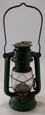 GREEN HURRICANE LAMP