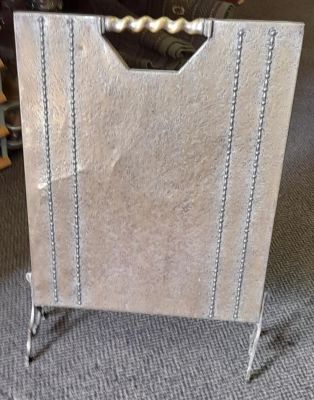 1920'S BRASS FIRE SCREEN 25 X 17 INCHES