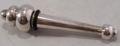 QUALITY BOXED BOUCHON D'ARGENT CHROME CHAMPAGNE BOTTLE STOPPER - 4.5 INCHES IN LENGTH