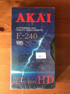 NEW AND SEALED AKAI E-240 VHS HIGH DEFINITION VIDEO CASSETTE