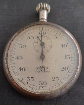 VINTAGE INGERSOLL SPORTS STOP WATCH 56-9 GRAMS ( convex front loose )