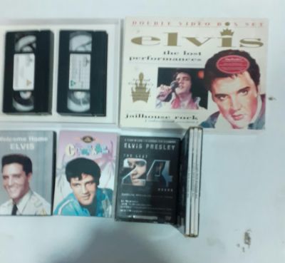 2 X ELVIS VIDEOS &amp; 4 X ELVIS DVDS INCLUDING A DOUBLE &amp; A TRIPLE SET