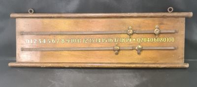 VINTAGE WOODEN SNOOKER SCOREBOARD 16" X 5"