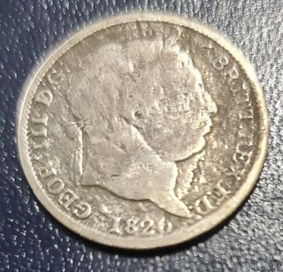 RARE SILVER GEORGE III BULL HEAD SHILLING 1820