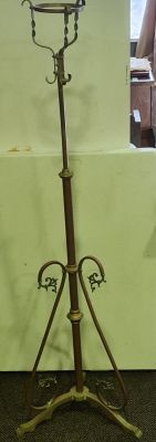 ART NOUVEAU COPPER &amp; BRASS LAMP STAND 60 INCHES IN HEIGHT - 19 INCHES AT BOTTOM COLLECTION ONLY