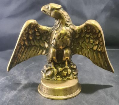 VINTAGE BRASS SPREAD WINGED EAGLE 7 X 8 INCHES