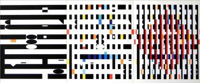 Yaacov Agam - Untitled (Triptych). 1971, Serigraph, . 12 1/8 x 28 in. Printed in Paris for XXe 