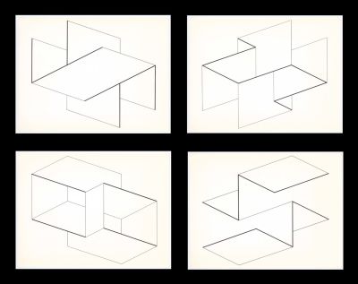Josef Albers - "Structural Constellations" Four Works. 1958, Engraving, . 9 1/2 x 12 1/2 in each 