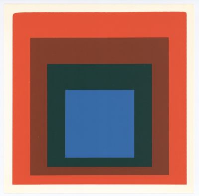 Josef Albers - Homage to the Square: Protected Blue. 1977, Silkscreen / serigraph (after the 