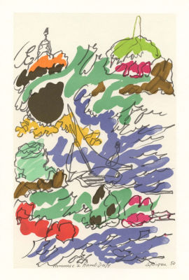 Charles Lapicque - Homage to Dufy. 1965, lithograph, . 11 3/4 x 9 3/8 inches. This lithograph was 