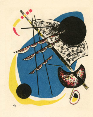 Wassily Kandinsky - Kleine II. 1954, lithograph, . Image size: 4 1/2 x 4 inches. Medium: lithograph 