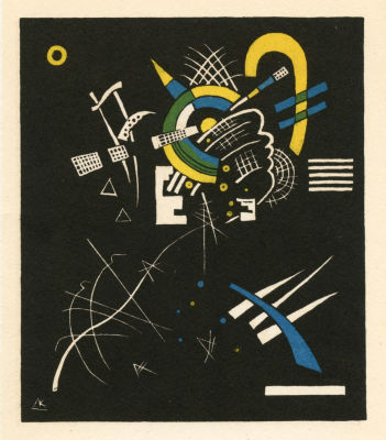 Wassily Kandinsky - Klein VII. 1954, lithograph, . Image size: 4 1/2 x 4 inches. Medium: lithograph 