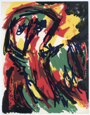 Karel Appel - Untitled. 1961, Lithograph, . 12 1/4 x 9 5/8 in. Executed for XXe Siecle for the 