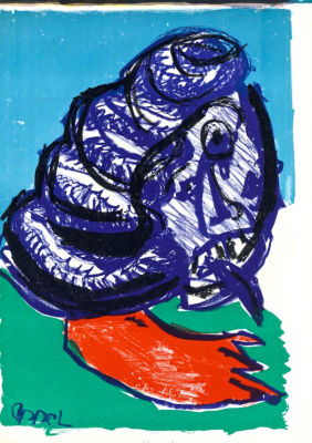 Karel Appel - Untitled. 1964, Lithograph, Ed. of 2000. 16 1/4 x 11 1/2 in. Published in 1964 by 