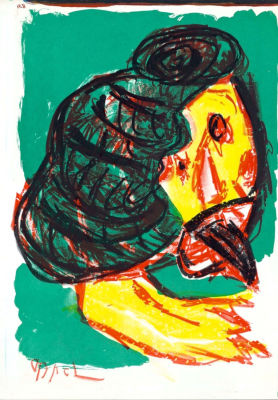 Karel Appel - Untitled. 1964, Lithograph, Ed. of 2000. 16 1/4 x 11 1/2 in. Published in 1964 by 