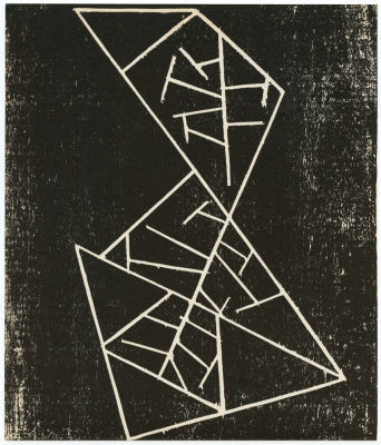 Jean Hans Arp - Before the Battle of Hastings. 1947, Original woodcut, Ed. of 999. 9 1/8 x 7 7/8 
