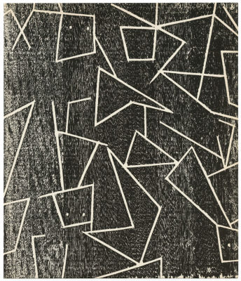 Jean Hans Arp - After the Battle of Hastings. 1947, Original woodcut, Ed. of 999. 9 1/8 x 7 7/8 in. 