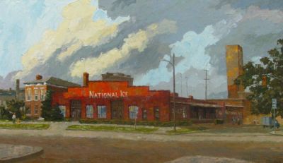 George Drummond Mansfield 18x32 O/B National Ice Building. George Drummond Mansfield (LA/IN 