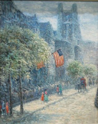 William M. Hoffman Jr 20x16 O/C Patriotic City Str. William M. Hoffman Jr (PA, b. 1934) 20x16 