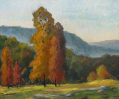 Louise Bishop 20x24 O/C Autumn Landscape. Louise Bishop (Columbus, IN) 20x24 , O/C , Signed 