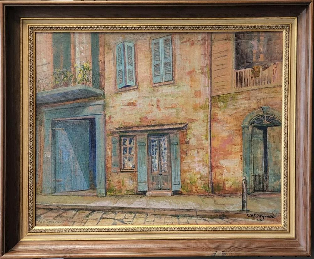 Lot 693: Edward R Sitzman 16x20 O/B "Royal St, New Orleans"