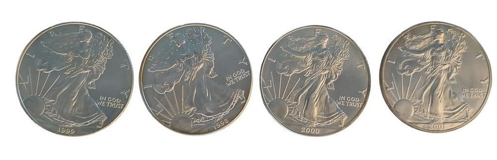 Lot 1815: (4) US Silver Eagle .999 Silver Coins