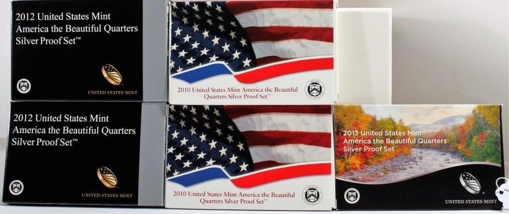 Lot 1853: (5) US Mint America the Beautiful Silver Sets