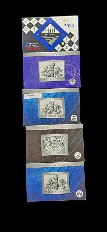 Lot 1875: (5) US Mint Proof Sets, One Silver