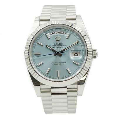 Rolex Platinum Day-Date "Presidential" Ice Blue Dial 40mm with Box &amp; Papers 2025