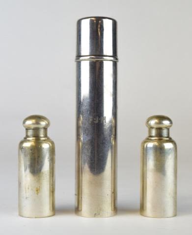 Lot 154: 3 Tiffany & Co. Makers Sterling Dresser Bottles