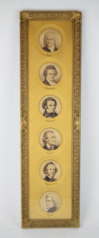 Lot 189: Framed Set of Composer Engravings