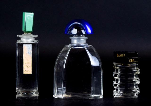 Lot 195: 3 Baccarat Crystal Perfume Bottles
