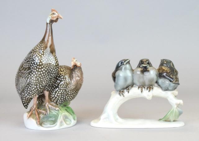 Lot 229: 2 Rosenthal Porcelain Bird Groups