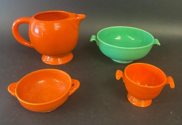 Lot 243: 4 Pieces Fiestaware Including Vintage