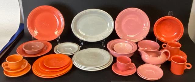 Lot 244: 30 Pieces Fiestaware Including Vintage