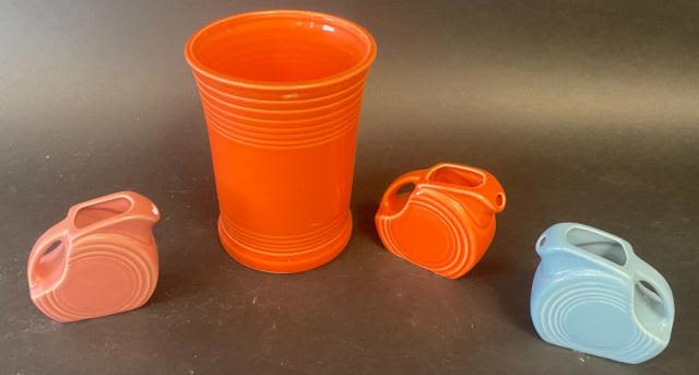 Lot 245: 4 Pieces Fiestaware Including Vintage