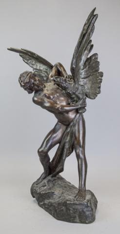 Lot 247: Jean Verschneider Bronze L'Homme et l'Aigle