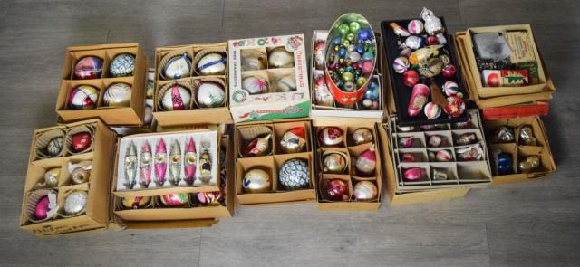 Lot 276: Large Group of Vintage Glass Christmas Ornaments