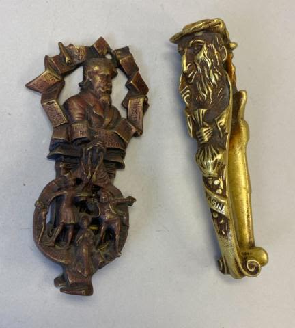 Lot 279: 2 Charles Dickens Brass Items