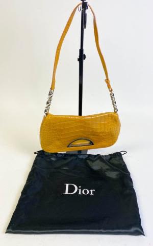 Lot 230: Christian Dior Alligator Malice Shoulder Bag