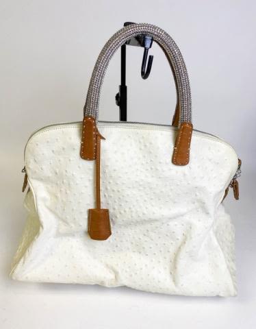 Lot 232: Ermanno Scervino White Ostrich Purse