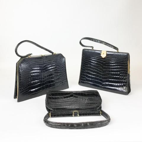 Lot 242: 3 French Alligator Handbags